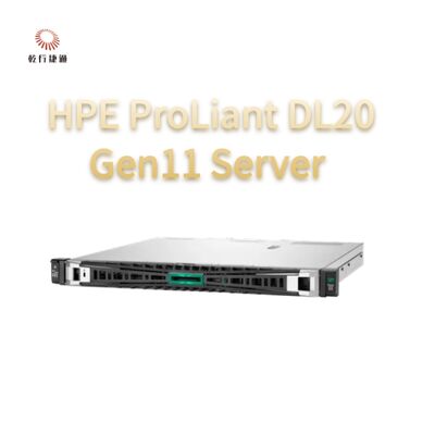 Сервер HPE ProLiant DL20 Gen11 в стойке, система хранения данных с флэш-памятью, сервер для монтажа в стойку 1U
