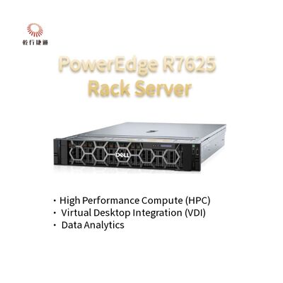 2U Two Socket PowerEdge R7625 Rack Server 4th Gen AMD EPYCTM Процессоры до 8x PCIe Gen5 Слот 12 X 2.5 "SATA/SAS SSD