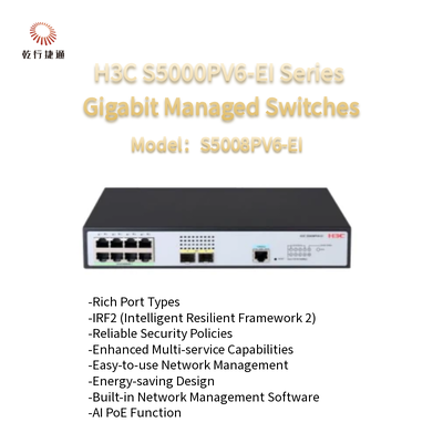 H3C S5000PV6-EI Серия S5008PV6-EI Гигабитные управляемые коммутаторы