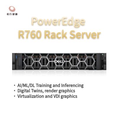 Сервер Dell PowerEdge R760, система флэш-хранилища, сервер с процессором Xeon