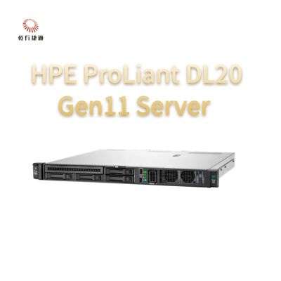 Сервер HPE ProLiant DL20 Gen11 в стойке, система хранения данных с флэш-памятью, сервер для монтажа в стойку 1U