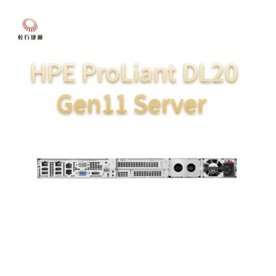 Сервер HPE ProLiant DL20 Gen11 в стойке, система хранения данных с флэш-памятью, сервер для монтажа в стойку 1U