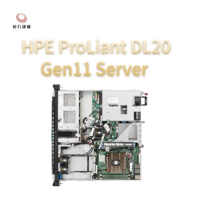 Сервер HPE ProLiant DL20 Gen11 в стойке, система хранения данных с флэш-памятью, сервер для монтажа в стойку 1U