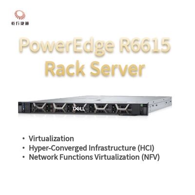 Dell PowerEdge R6615 1U Rack Server с 128 памятью и прямым жидкостным охлаждением, настраиваемый сервер хранения, двухсторонний сервер