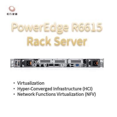Dell PowerEdge R6615 1U Rack Server с 128 памятью и прямым жидкостным охлаждением, настраиваемый сервер хранения, двухсторонний сервер