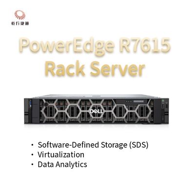 Dell PowerEdge R7615 2U сервер с 128 ядрами Rack сервер, пользовательский сервер хранения, двухсторонний сервер