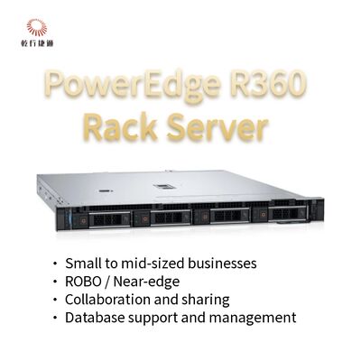 PowerEdge R360 1U Rack Server с серией Intel Xeon 6300, 128 ГБ памяти DDR5 и поддержкой GPU