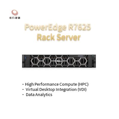 2U Two Socket PowerEdge R7625 Rack Server 4th Gen AMD EPYCTM Процессоры до 8x PCIe Gen5 Слот 12 X 2.5 "SATA/SAS SSD