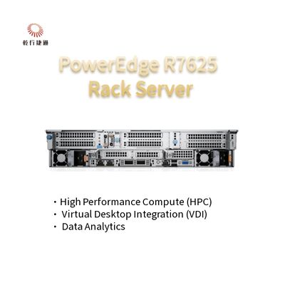 2U Two Socket PowerEdge R7625 Rack Server 4th Gen AMD EPYCTM Процессоры до 8x PCIe Gen5 Слот 12 X 2.5 "SATA/SAS SSD