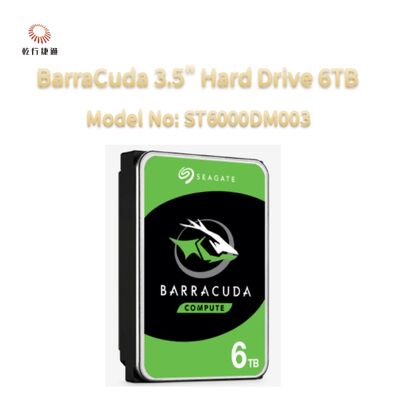 Жесткий диск Seagate BarraCuda 3.5" 6 ТБ, модель №: ST6000DM003