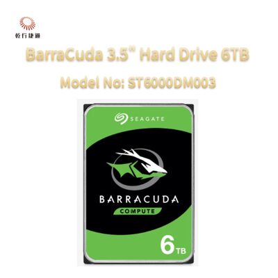 Жесткий диск Seagate BarraCuda 3.5" 6 ТБ, модель №: ST6000DM003