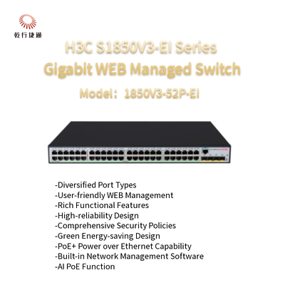 Гигабитный веб-управляемый коммутатор H3C S1850V3-EI серии 1850V3-52P-EI