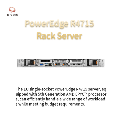 Однопроцессорный сервер PowerEdge R4715 высотой 1U на базе процессоров AMD EPYC 5-го поколения