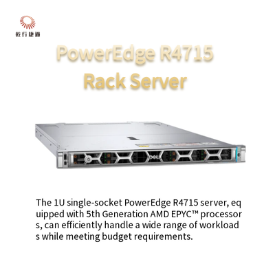 Однопроцессорный сервер PowerEdge R4715 высотой 1U на базе процессоров AMD EPYC 5-го поколения